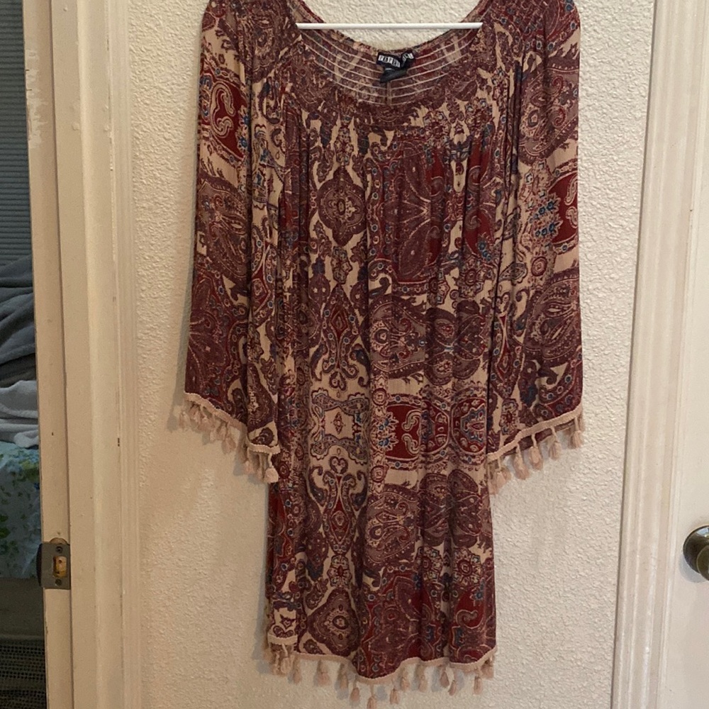 Paper Doll Hippie fringe Dress Size L